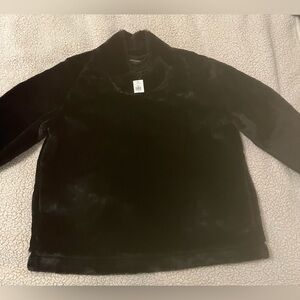 Banana Republic Black Faux Fur Top